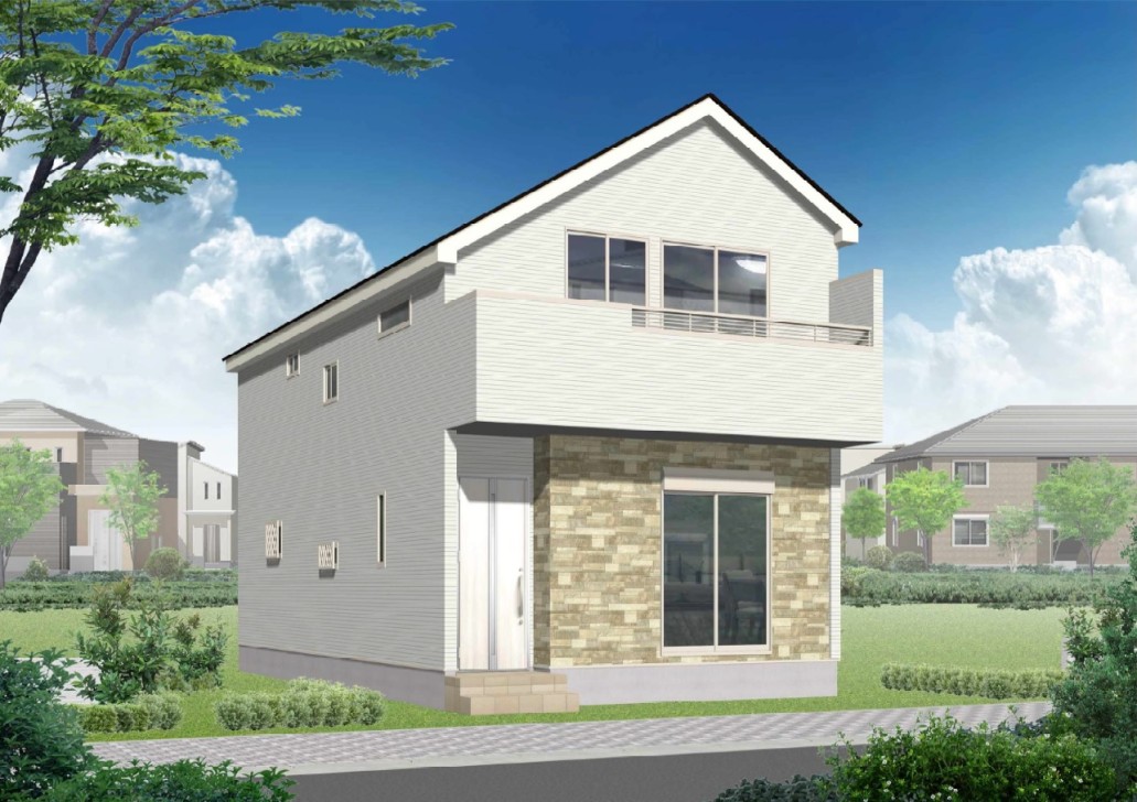 【1号棟　建物完成イメージCG】※イメージパースにつき実際とは異なる場合がございます。