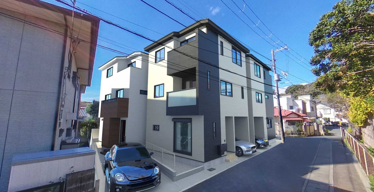 【建物完成イメージCG1・2・3号棟】※イメージパースにつき実際とは異なる場合がございます。