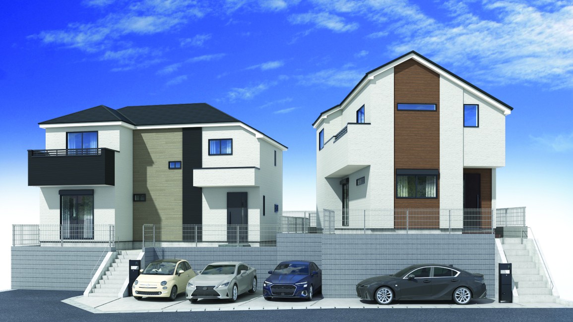 【建物完成イメージCG2・3号棟】※イメージパースにつき実際とは異なる場合がございます。